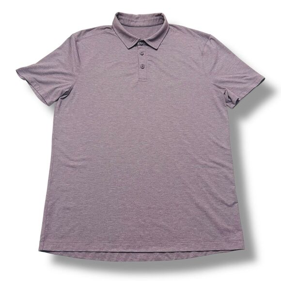 Lululemon Shirt Mens L Purple Polo - Picture 2 of 6